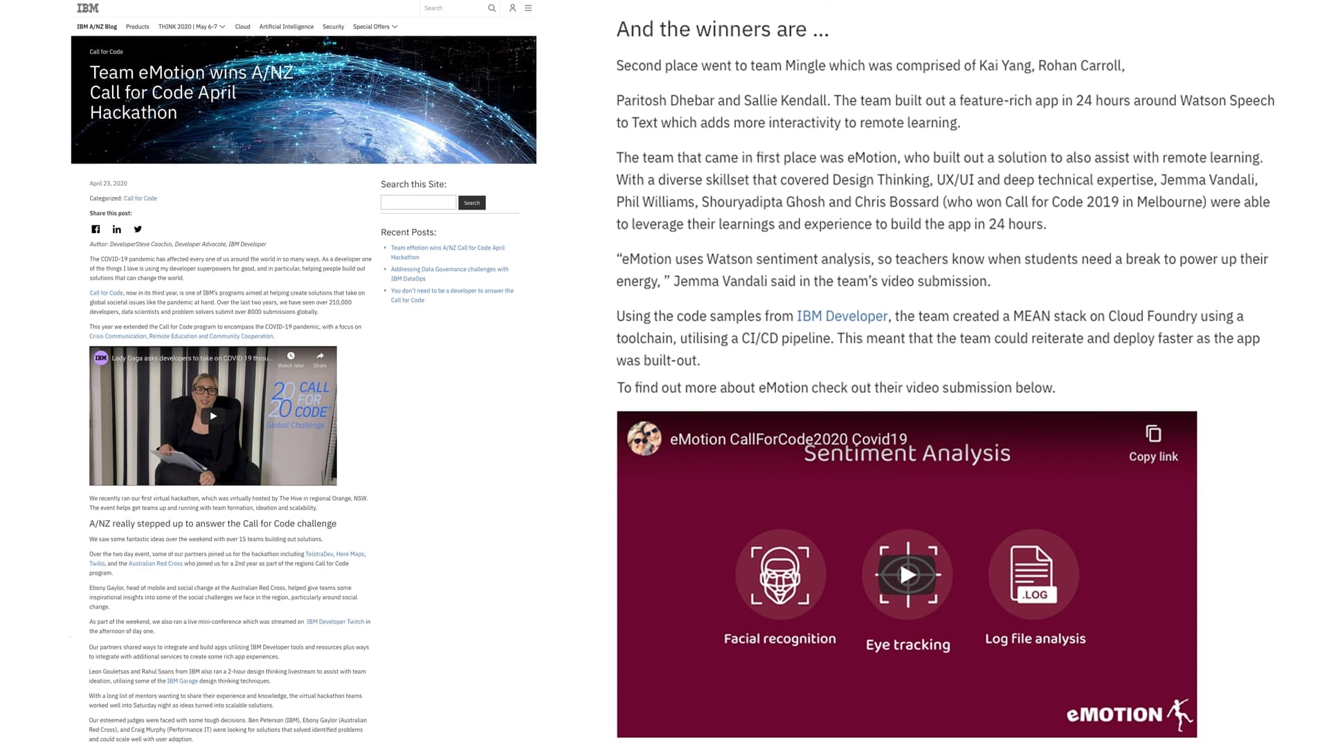 IBM Call for Code proof image 1